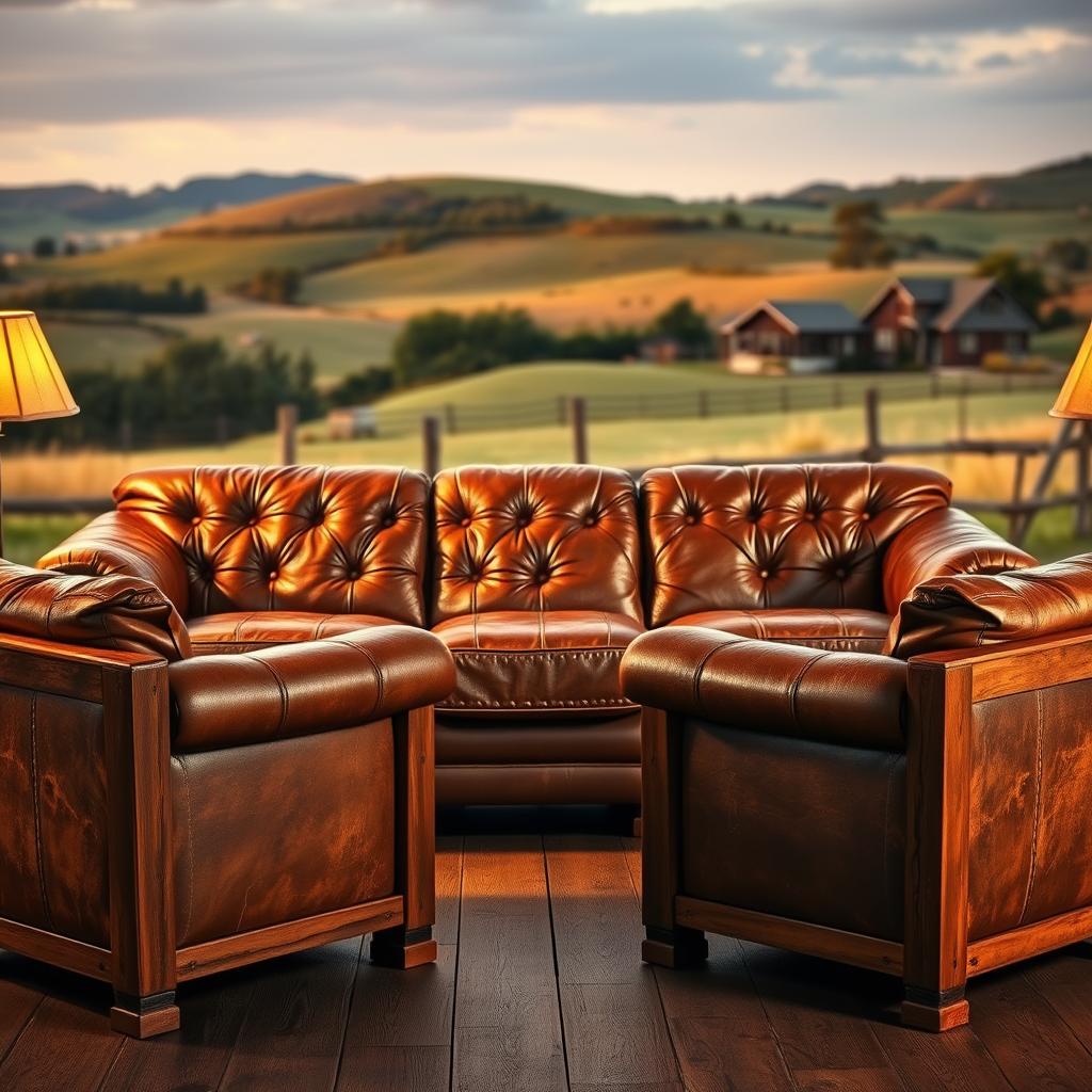 leather sofa set