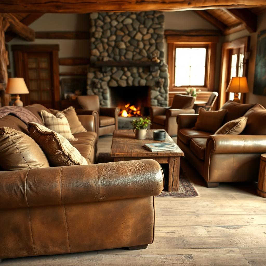 rustic sofa set