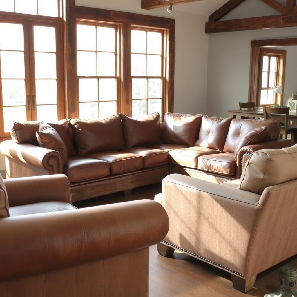 rustic sofa set