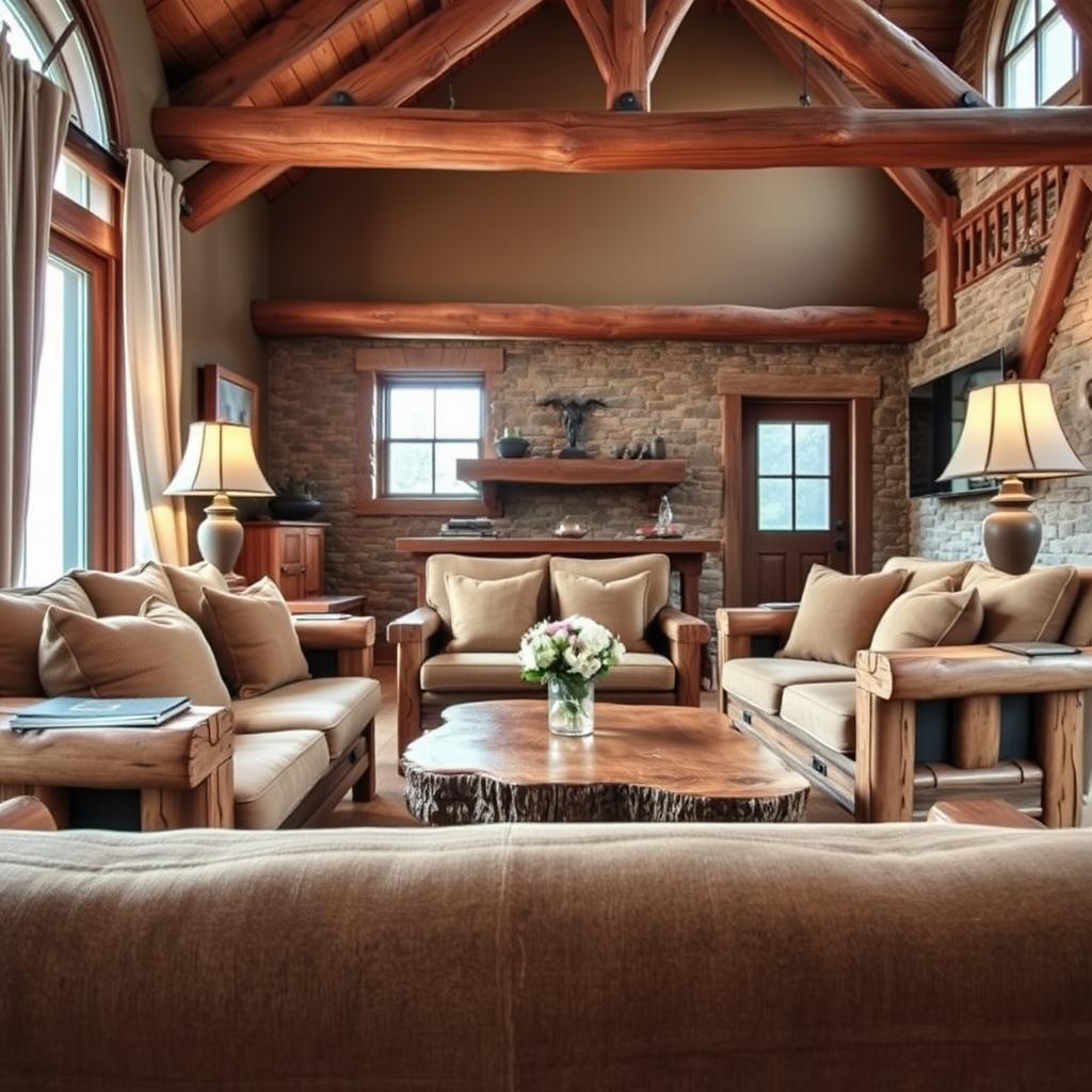 rustic sofa set
