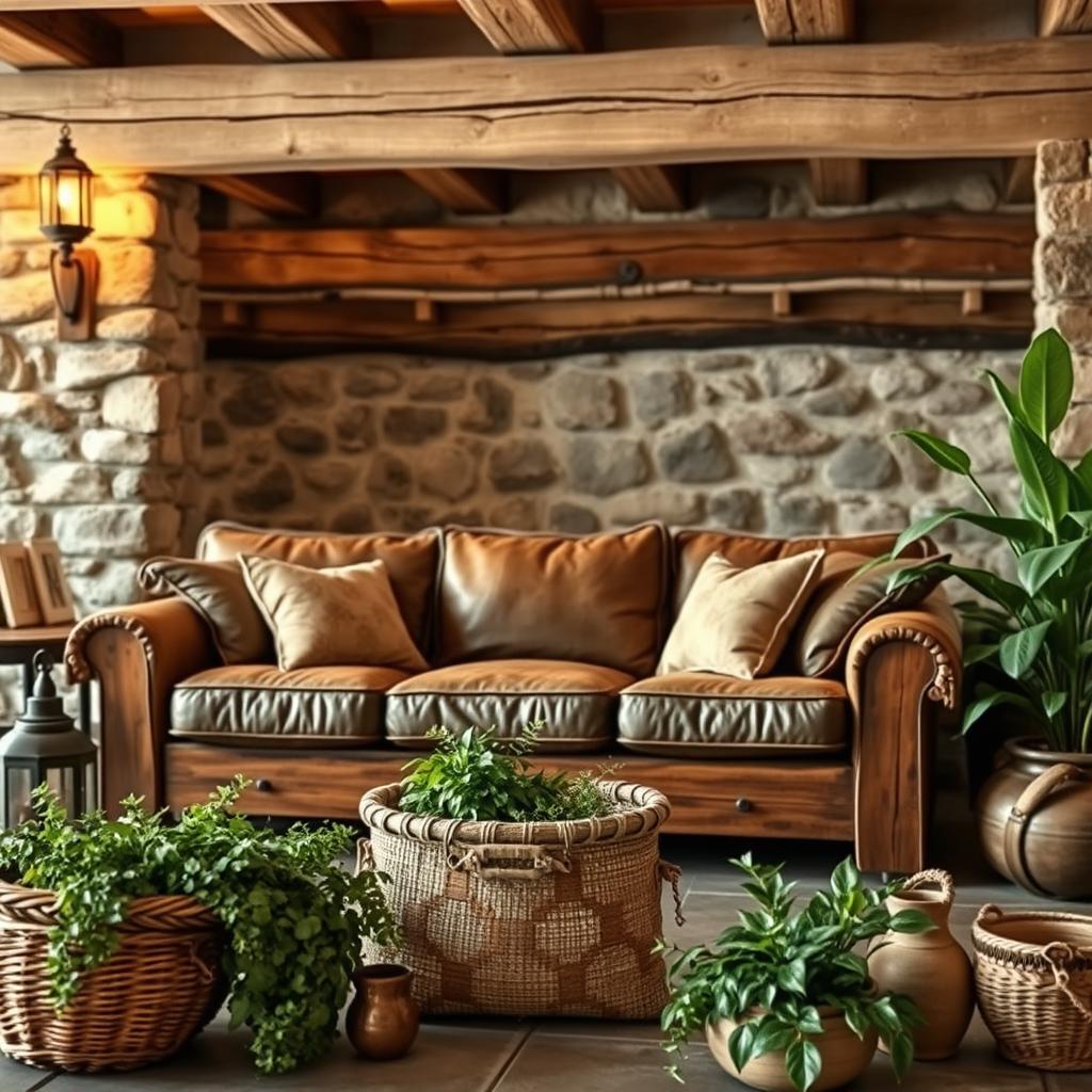 rustic sofa set