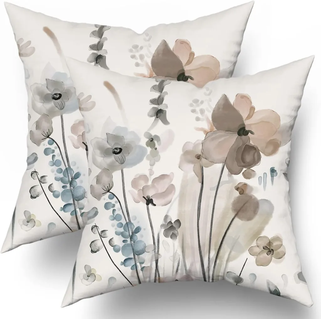 Watercolor Floral Pillow Covers