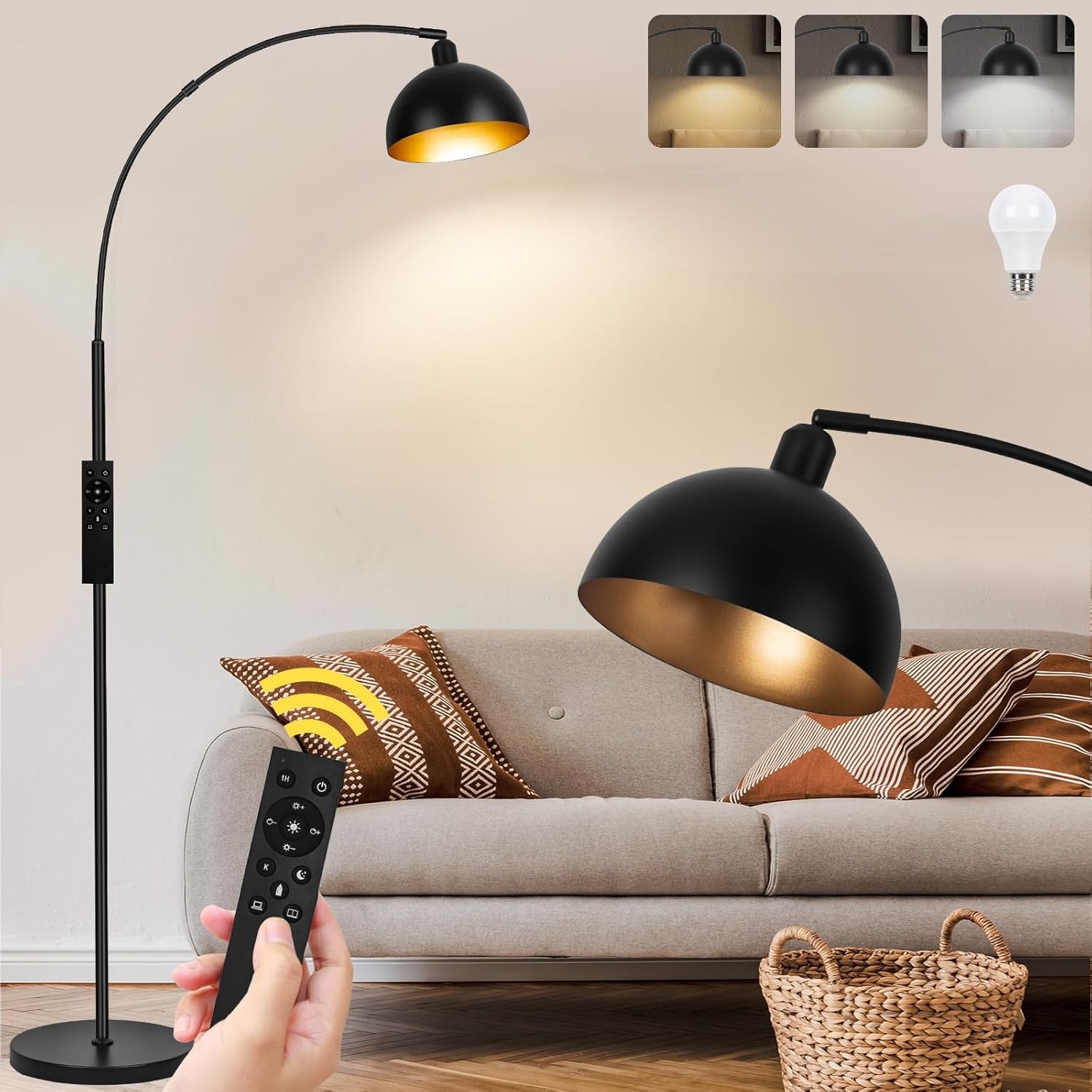 Versatile Dimmable LED Floor Lamp with Remote